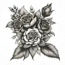 Flower bouquet birth flowers june, october, december, august, july, april, november, september tattoo design idea