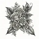 Flower bouquet birth flowers june, october, december, august, july, april, november, september tattoo design idea