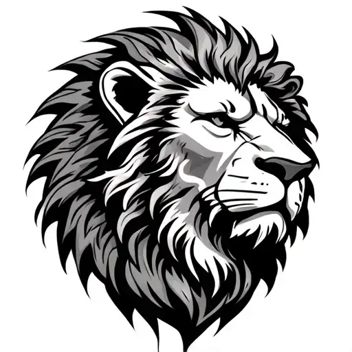 hercules lion head tattoo design idea