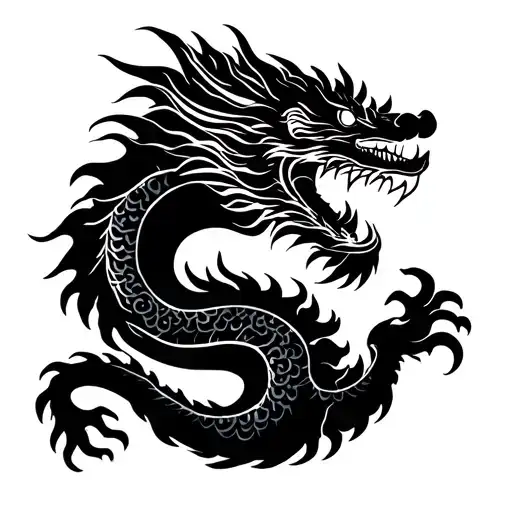 dragon chino tattoo design idea