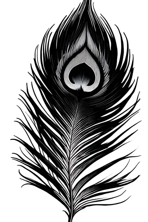 peacock feather tattoo design idea