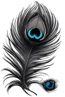 peacock feather tattoo design idea