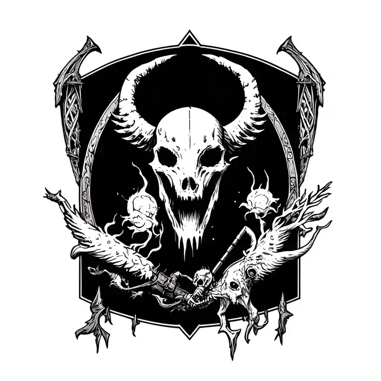 Sagittarius arch fine line with other elements  tattoo design idea