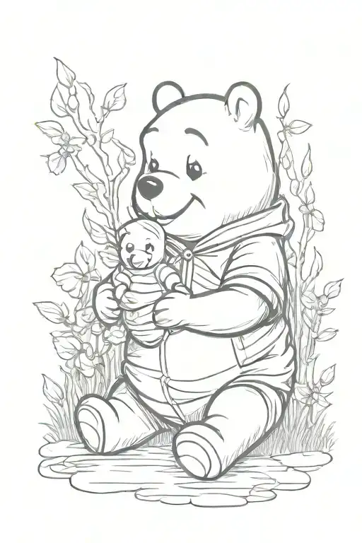 winnie the pooh tattoo design idea