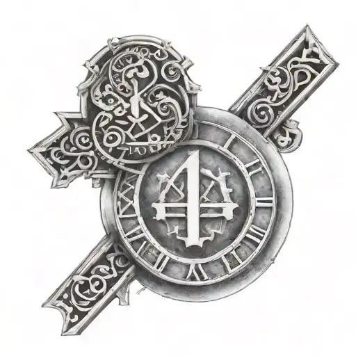 Roman numeral 4 tattoo design idea