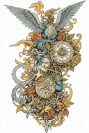 bahamit final fantasy book tattoo design idea