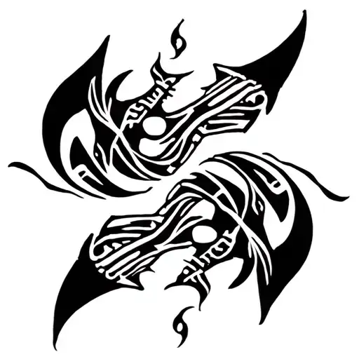 Small Matching "couple Tattoo" norse mythology tattoo design idea