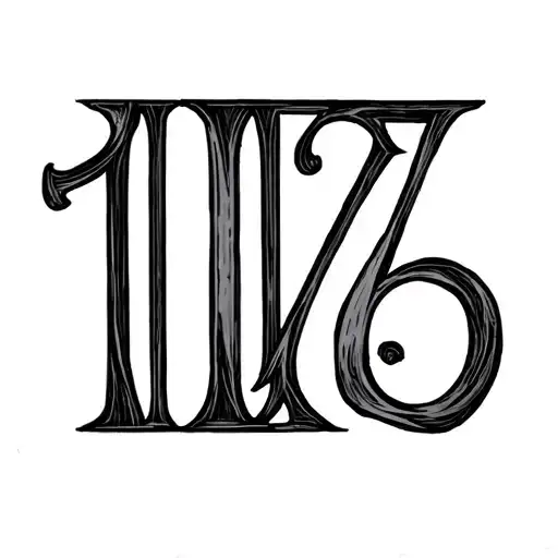 1975 roman numerals tattoo design idea