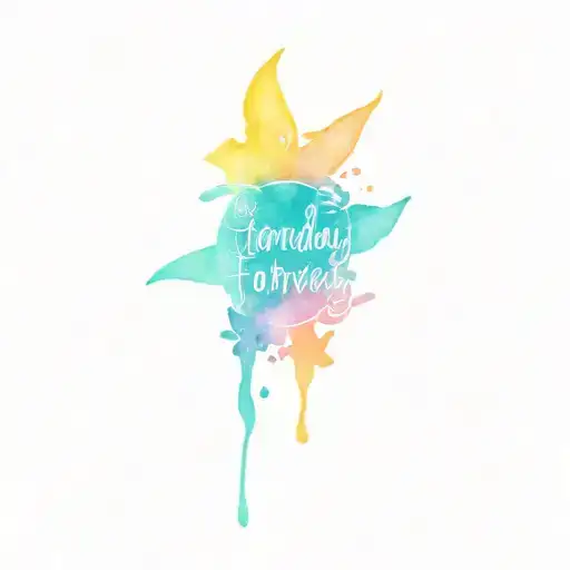 today tomorrow forever sign tattoo design idea