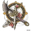 formula 1 and libra constellation tattoo design idea