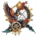 formula 1 and libra constellation tattoo design idea