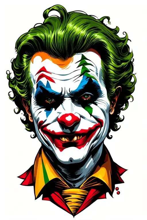 joker face tattoo design idea