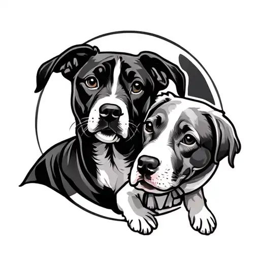 Karate athelet and dog lover tattoo design idea