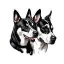 Karate athelet and dog lover tattoo design idea