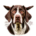 German Shorthaired Pointer dog tattoo design idea