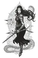 illyrian warrior acotar tattoo design idea