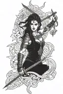 illyrian warrior acotar tattoo design idea