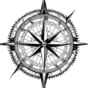 compass rose and clock face tattoo design idea