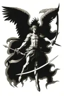 St. Michael archangel tattoo design idea