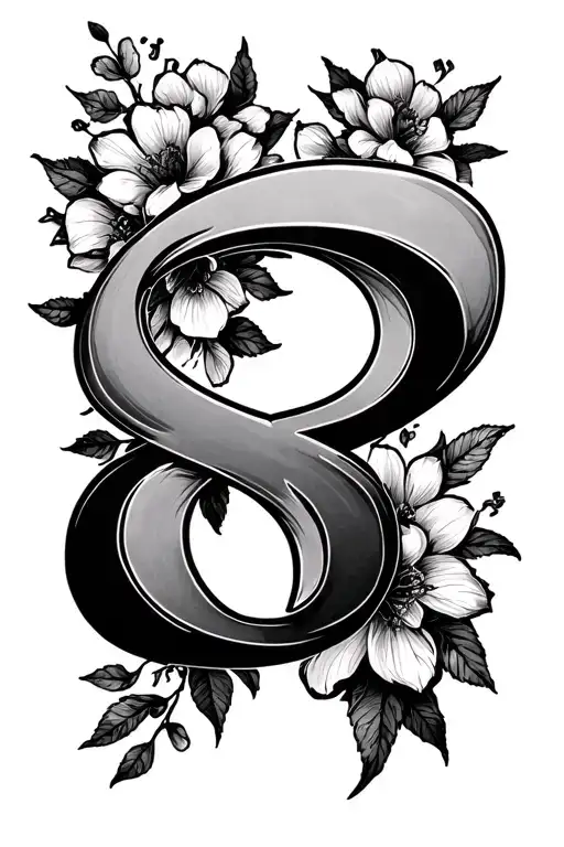 "Design a minimalist black-ink tattoo for the upper left tricep. The tattoo should blend a bold question mark with a det tattoo design idea