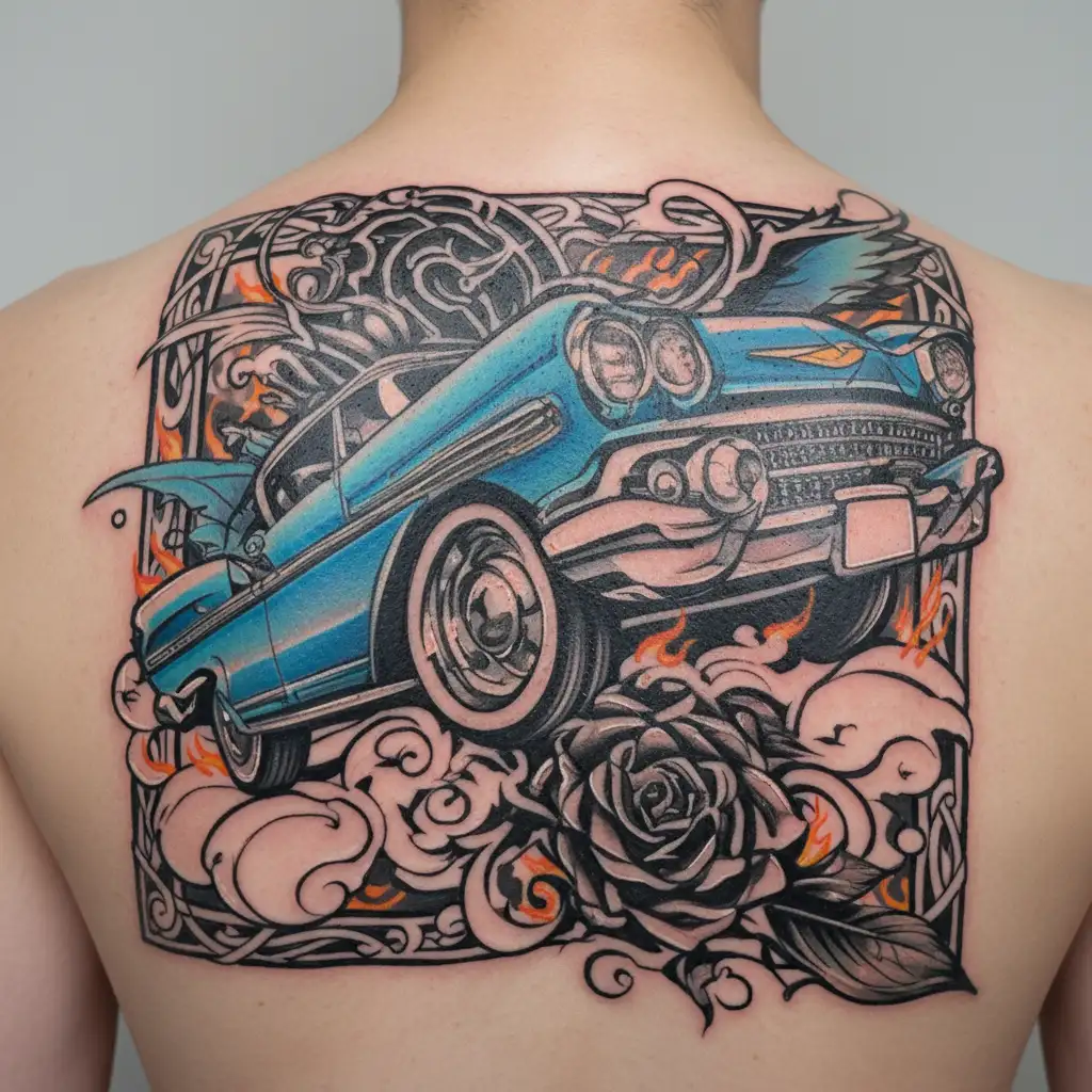 58 chevy impala tattoo design idea