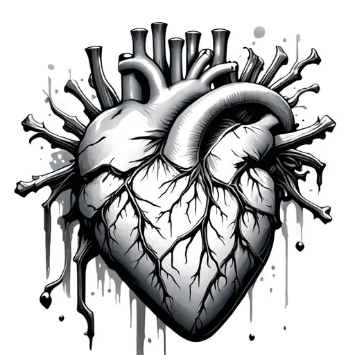 Cyber Heart tattoo design idea
