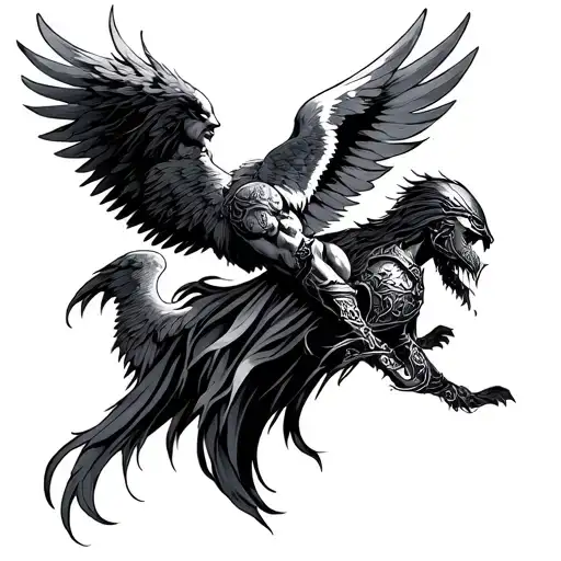 Warrior Angels tattoo design idea