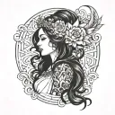 goddess Ar tattoo design idea