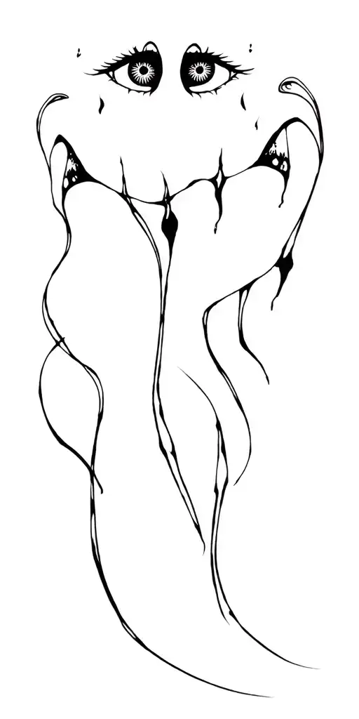 eyes, mouths, eldritch horror, full sleeve tattoo design idea