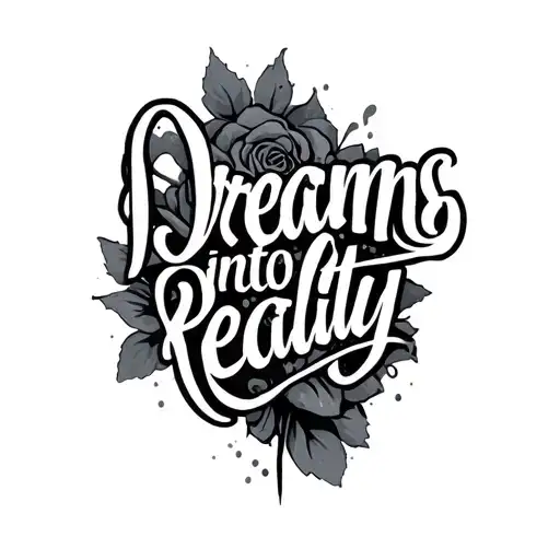 "Dreams into reality" hand tattoo tattoo design idea