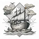 Noah ark tattoo design idea