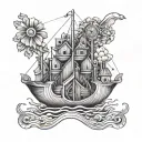 Noah ark tattoo design idea