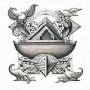 Noah ark tattoo design idea