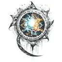 supernova tattoo design idea