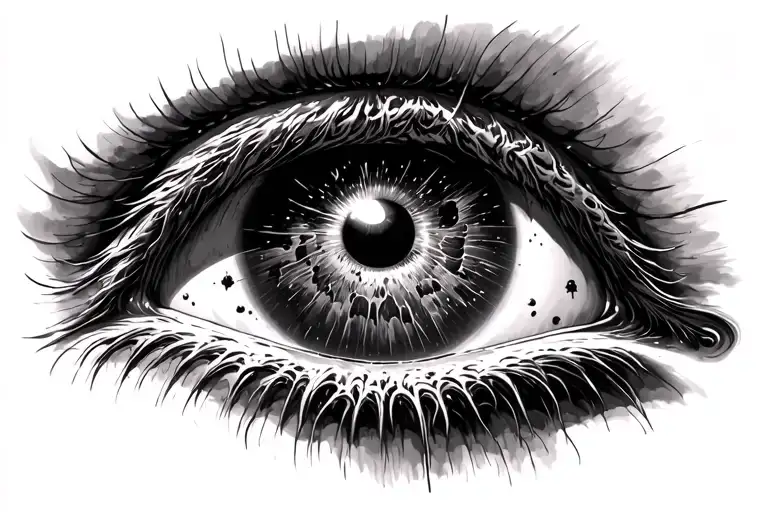black hole like tattoo design idea