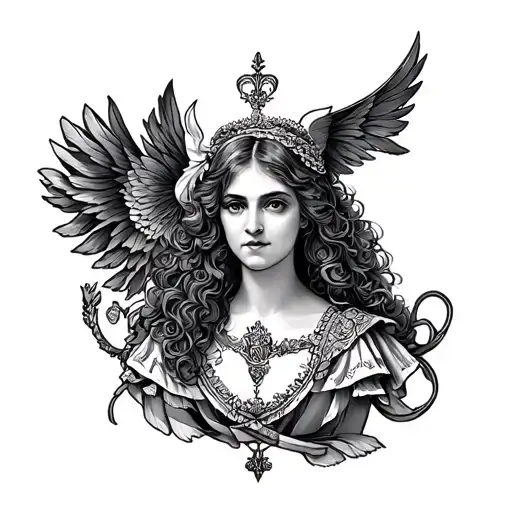 Marianne Croix de Lorraine Patriote tattoo design idea