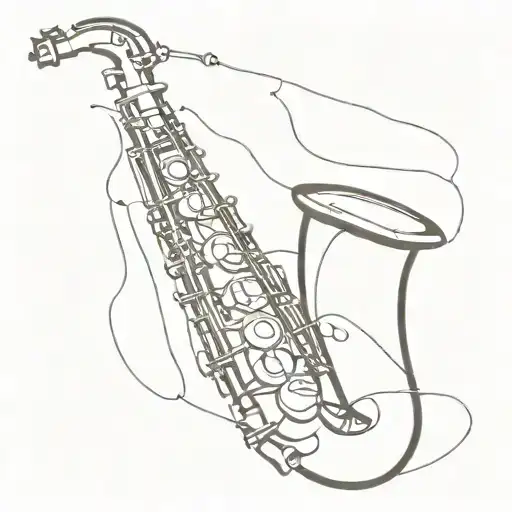 I wanted a tattoo of a saxophone tattoo design idea