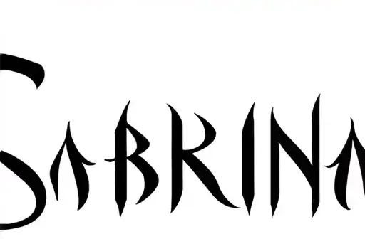 "SABRINA
" tattoo design idea
