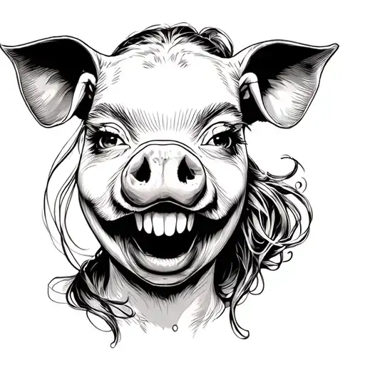 "Sabrina Cunt" Pigface tattoo design idea