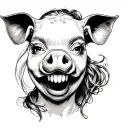 "Sabrina Cunt" Pigface tattoo design idea