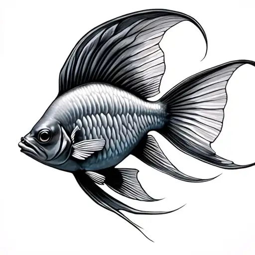 queen angelfish tattoo design idea
