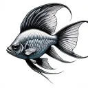 queen angelfish tattoo design idea