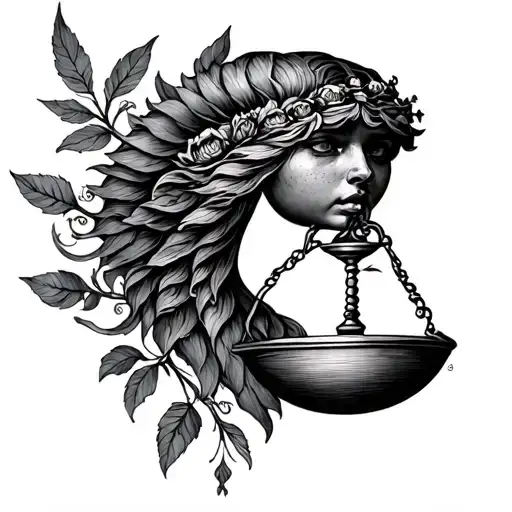 Birth Signs Libra tattoo design idea