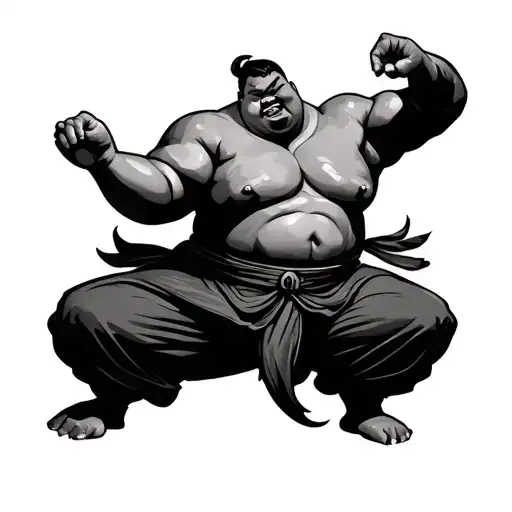 Sumo tattoo design idea