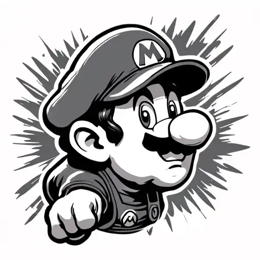 Mario tattoo design idea