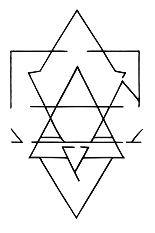 Hexagram tattoo design idea