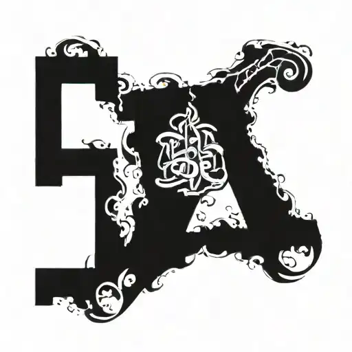 'Sammour' and December 19th 1985 in roman numerals tattoo design idea