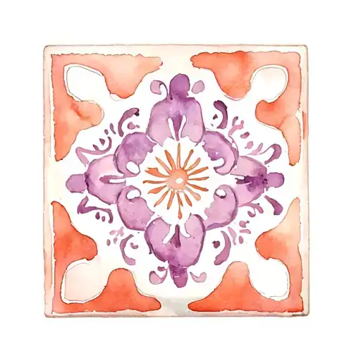 Portuguese Tile tattoo design idea