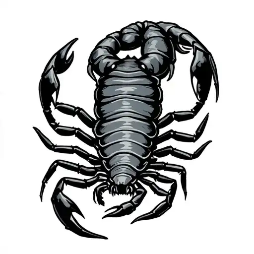 scorpion 10cm x 10cm wide on the neck with: tail leading to the eyebrow tattoo design idea