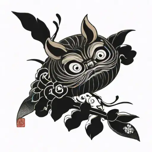 Daruma doll tattoo design idea